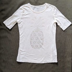 NWOT Girl's Old Navy Cream Pineapple Tee